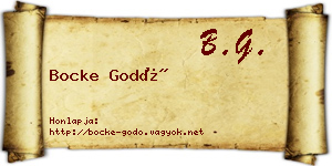Bocke Godó névjegykártya